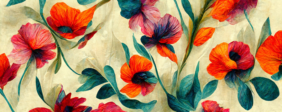 abstract flower illustration, creative flower background