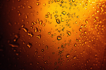 water drops on glass