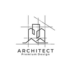 Architect logo premium quality vector