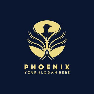 Simple logo of phoenix for company
