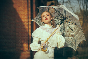 lady with umbrella