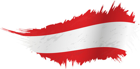 Flag of Austria in grunge style with waving effect.