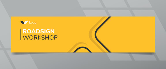 Road Sign Simple Banner Design
