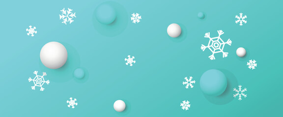 Winter New Year Banner Template