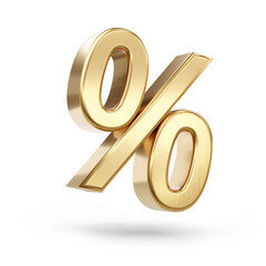 percentage symbol 3d rendering