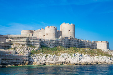 Fototapeta na wymiar Chateau d'If castle in the Frioul archipelago offshore from Marseille, France