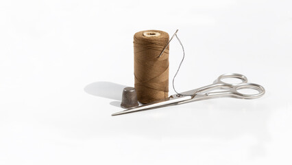 A set of threads and accessories for embroidery vintage things