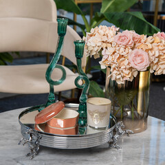 coffee table decoration in the living room