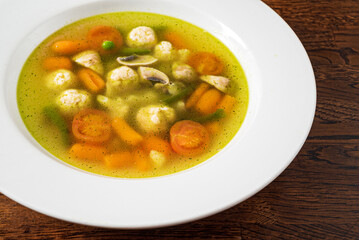 easy vegetable soup with meatballs