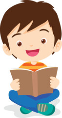 Back to school, happy Pupils children learning computer reading books concept