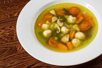 easy vegetable soup with meatballs
