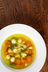 easy vegetable soup with meatballs