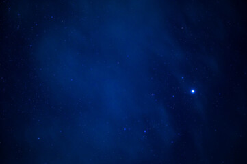 Stars on background of the night starry sky. Milky Way, galaxies and universes on a dark blue background