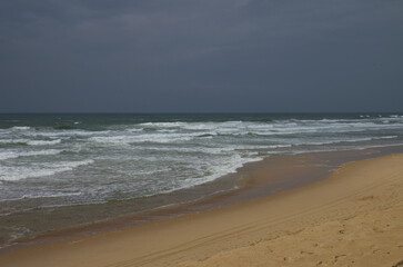 Plage de Vieux Boucau dans le département des Landes.