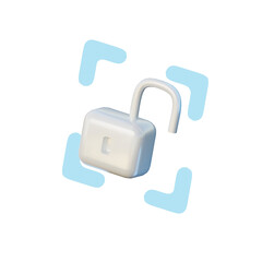 3D Padlock Illustration