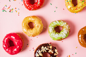 Homemade Round Glazed Donuts Ready to Eat