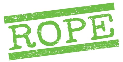 ROPE text on green lines stamp sign.