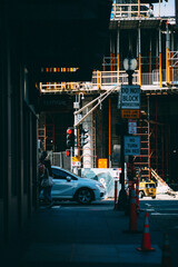 Buildings and roads under construction in Boston, United States