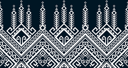 abstract ethnic pattern seamless design line white Aztec geometric background EP.3.