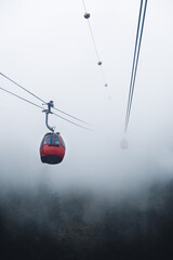 Obraz premium cable car in the fog