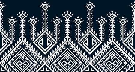 abstract ethnic pattern seamless design line white Aztec geometric background EP.4