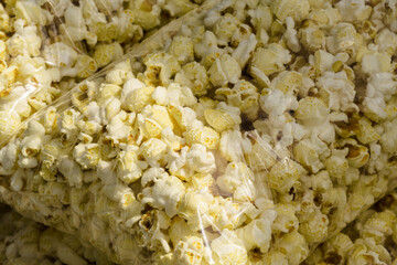 Yellow Kettle Corn in Plastic Bag