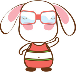 Rabbit cute. Cartoon character.