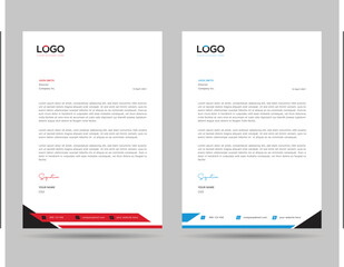 trendy minimalist letterhead template design for corporate use