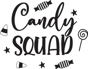 Candy Squad, Halloween Holiday, Happy Halloween, Vector Illustration File