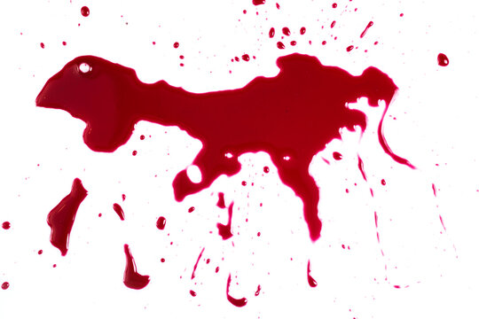 Blood on white background