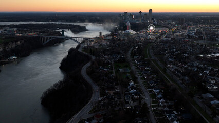 Niagara Falls at dusk