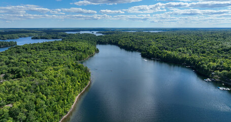 Crow Lake, and Bobs lake in distance Ontario Canada