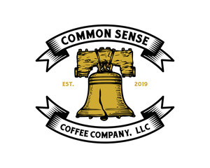 Liberty bell Hand drawn Vintage Illustration Sign Symbol Icon Vector