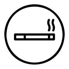 smoking area line icon