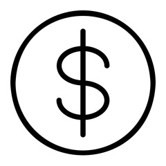 Obraz premium coin line icon