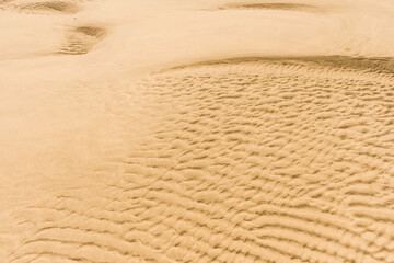 Ripple sand dunes desert background. Ocean floor seabed at low tide in Australia