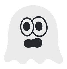 Halloween ghost icon cartoon.