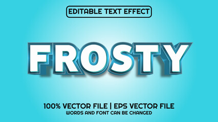 Obraz premium Editable text effect modern 3d and minimal font style