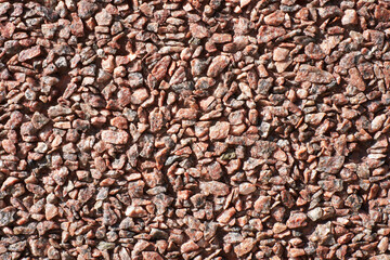 The texture of the wall of crumbs of granite and marble