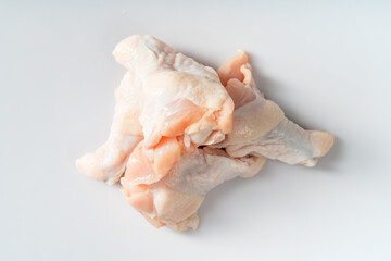 Fototapeta na wymiar Fresh chicken on a pure white background