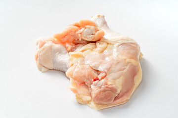 Fresh chicken on a pure white background