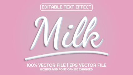 Editable text effect modern 3d and minimal font style