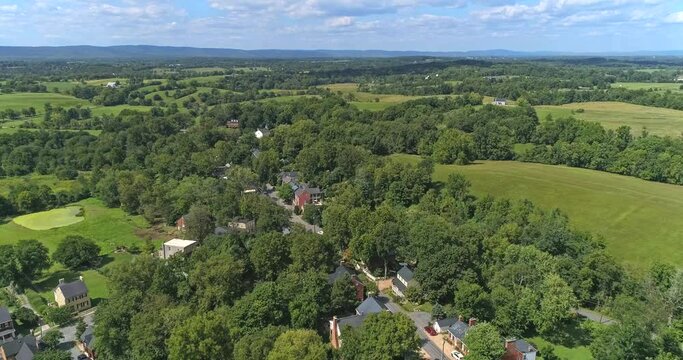 Historic Waterford, VA, Aerial Drone footage