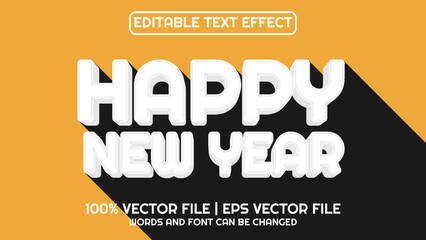 Editable text effect modern 3d and minimal font style