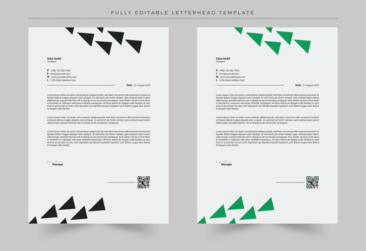 Fully editable letterhead template