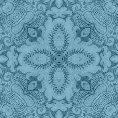 Deep toned blue antique tapestry pattern