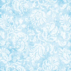 Vintage pale blue tapestry pattern