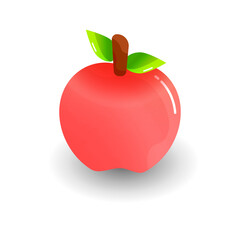 realistic red apple vector design