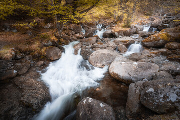 Obraz premium Rivière automnal des pyrénées
