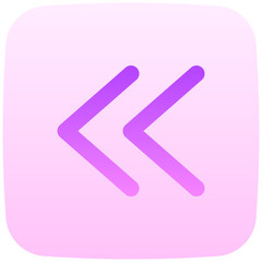 rewind flat gradient icon